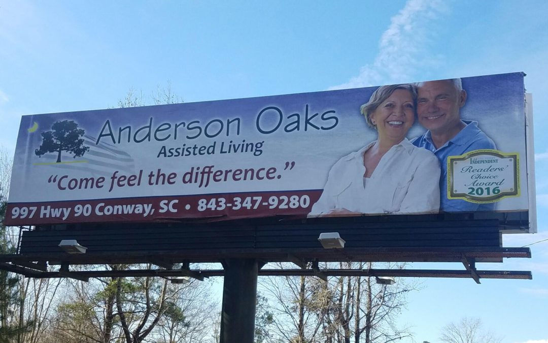 Conway SC Billboard Advertising Anderson Oaks Assisted Living Grey