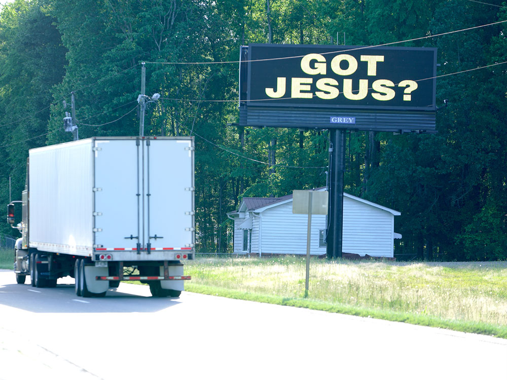 Grey Outdoor Billboard Advertising